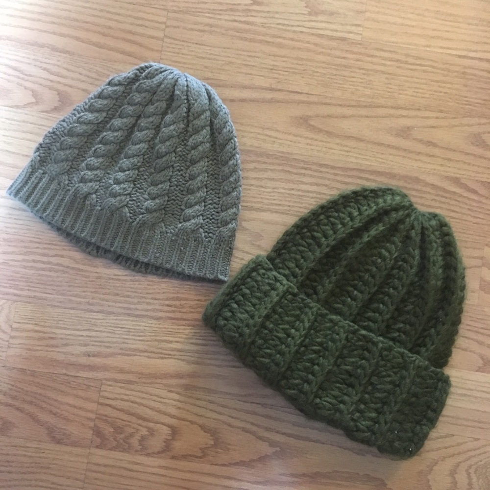 Green Knit Winter Cap Bundle